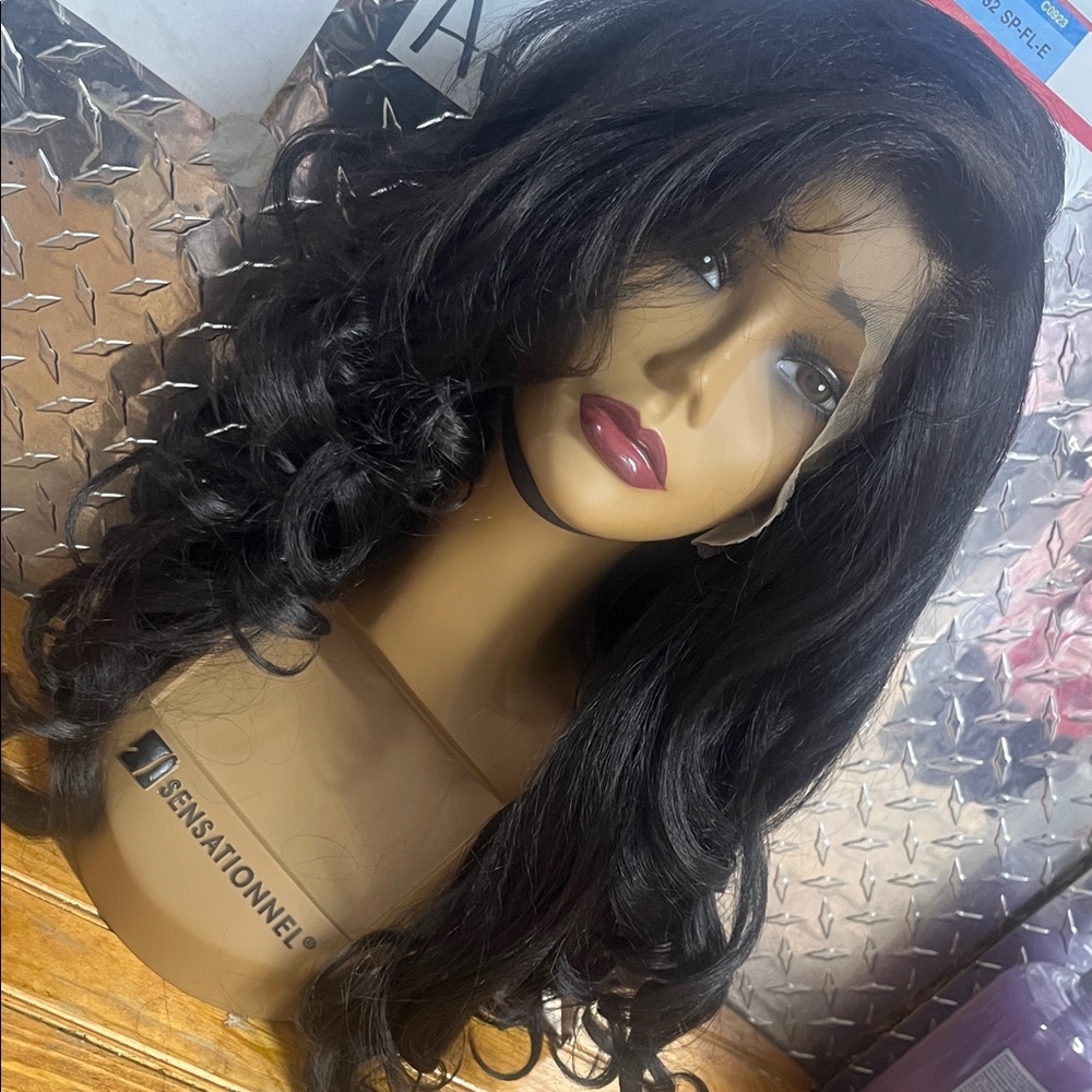 Black Long Wavy Lace Front Wig